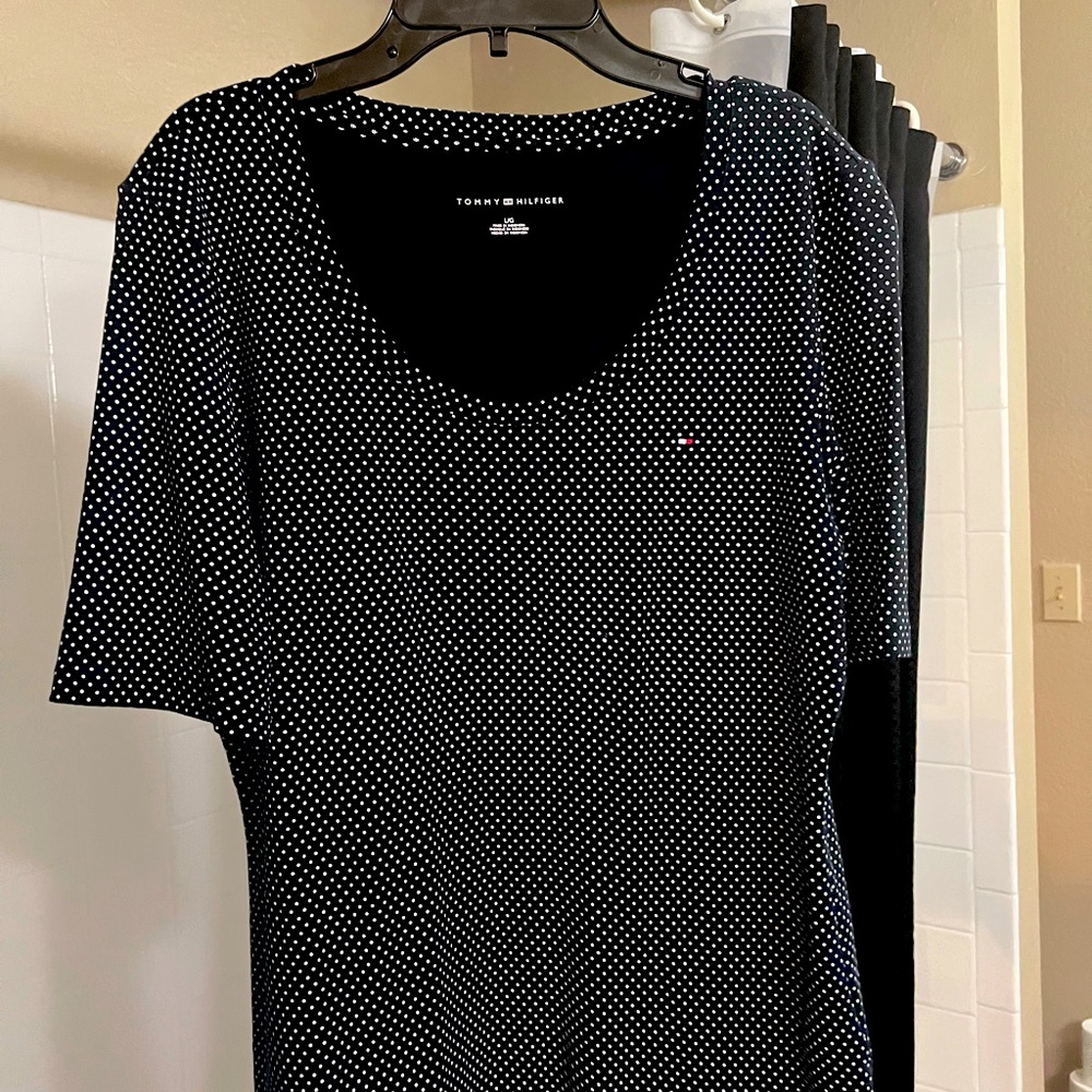 Almost new Tommy Hilfiger woman’s shirt. Navy and white